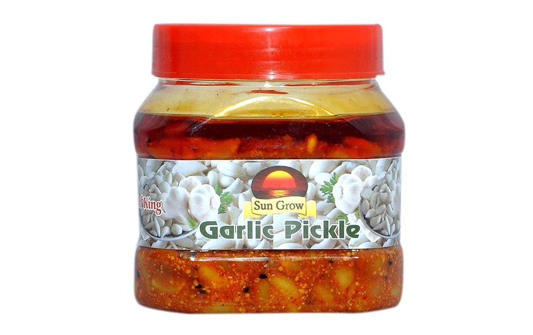 Sun Grow Garlic Picklel    Plastic Jar  500 grams
